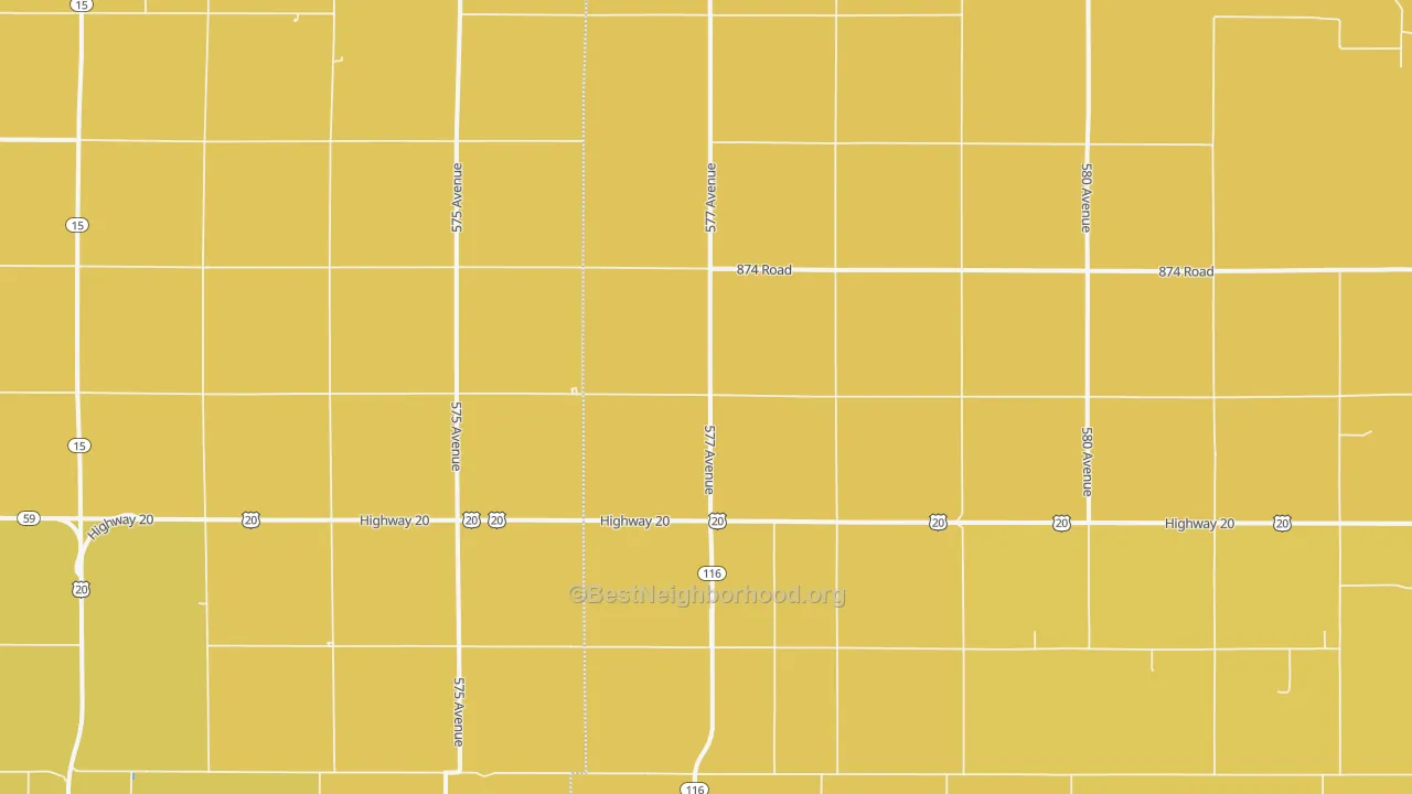 Map of the best neighborhoods in the Dixon area, with better matches in green and worse matches in red