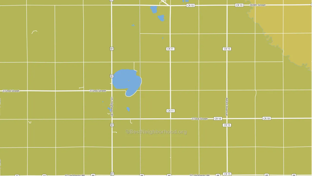 Map of the best neighborhoods in the Dolton area, with better matches in green and worse matches in red