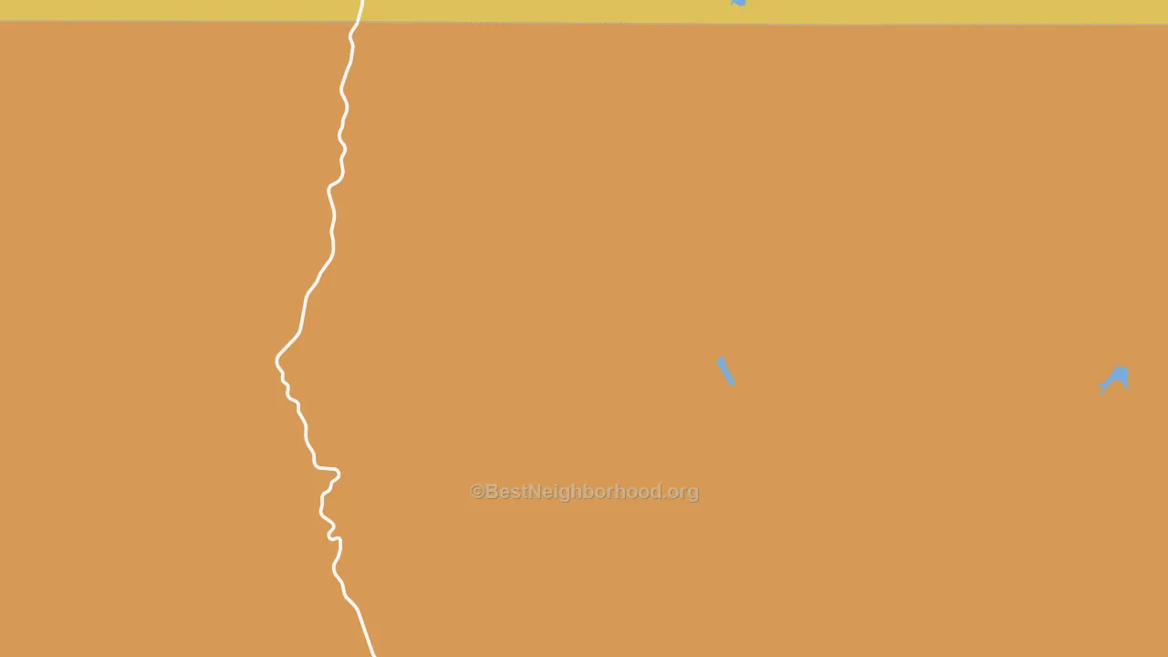 Map of the best neighborhoods in the Doyleville area, with better matches in green and worse matches in red