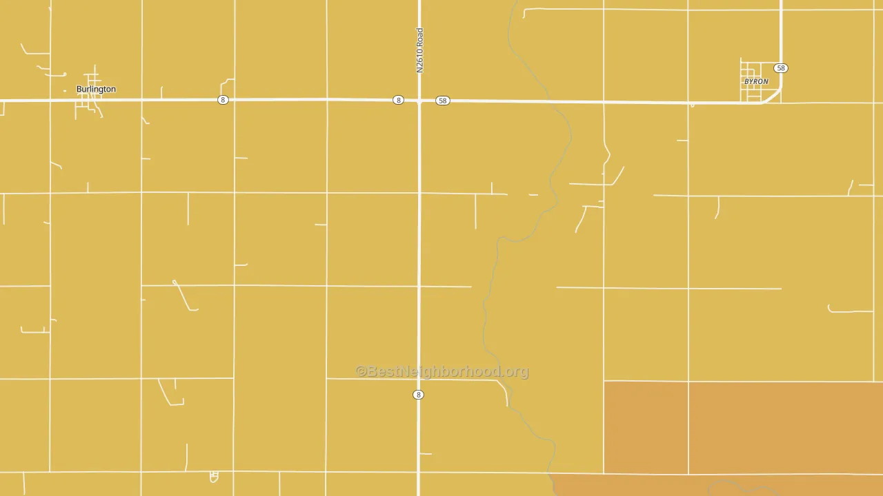 Map of the best neighborhoods in the Driftwood area, with better matches in green and worse matches in red