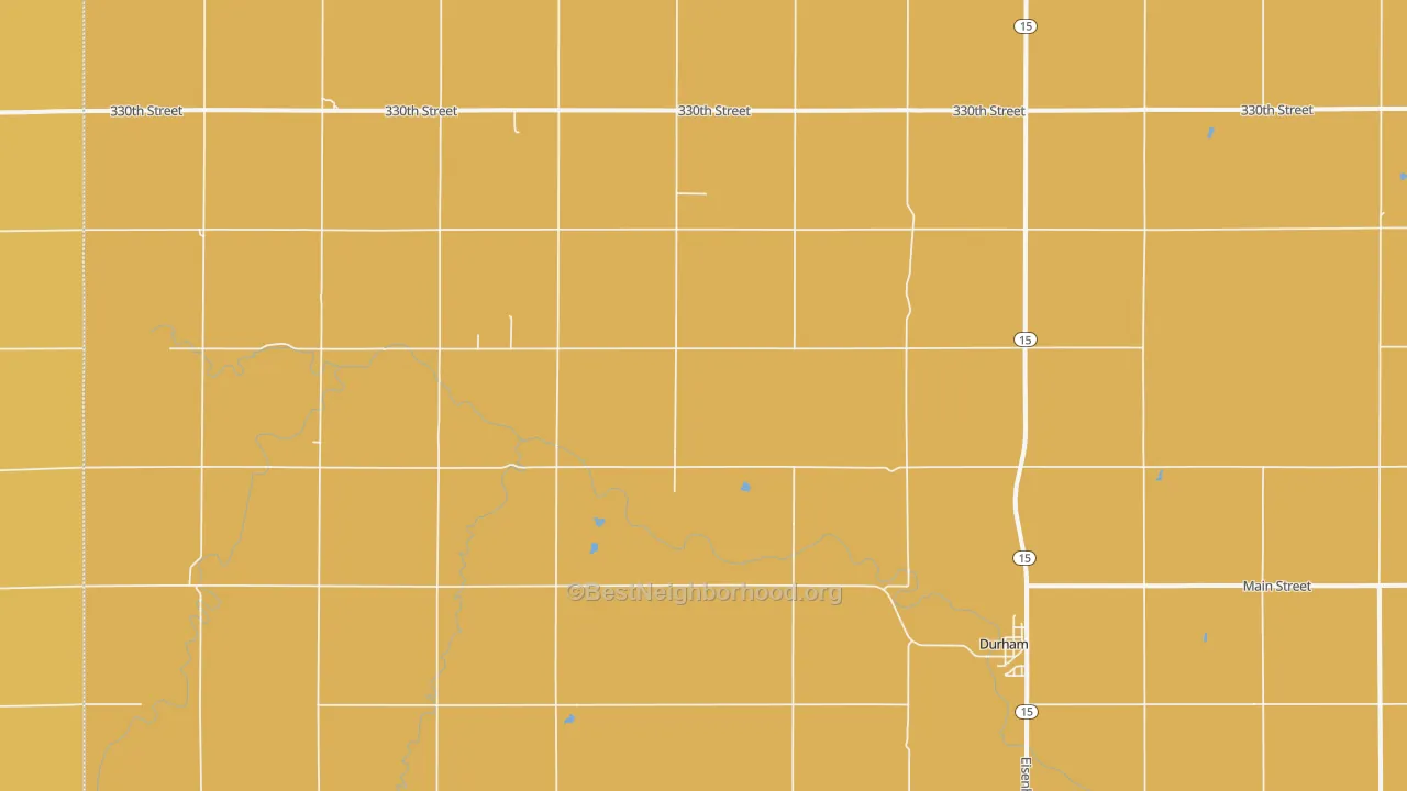 Map of the best neighborhoods in the Durham area, with better matches in green and worse matches in red