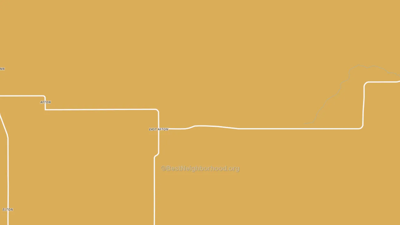 Map of the best neighborhoods in the East Afton area, with better matches in green and worse matches in red