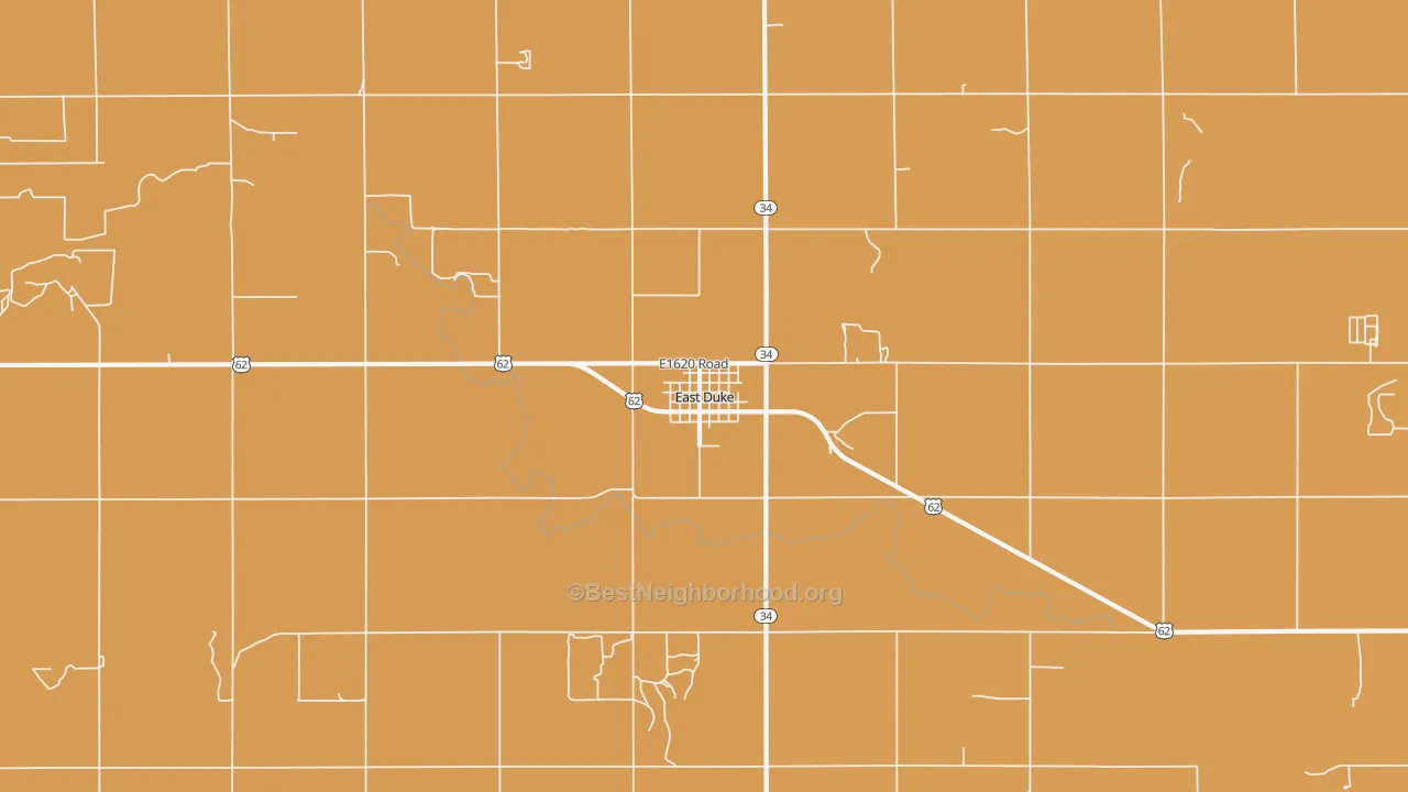 Map of the best neighborhoods in the East Duke area, with better matches in green and worse matches in red