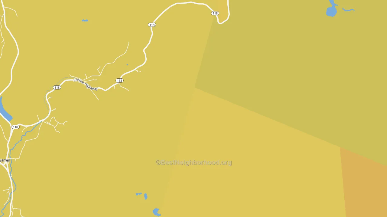 Map of the best neighborhoods in the East Hebron area, with better matches in green and worse matches in red