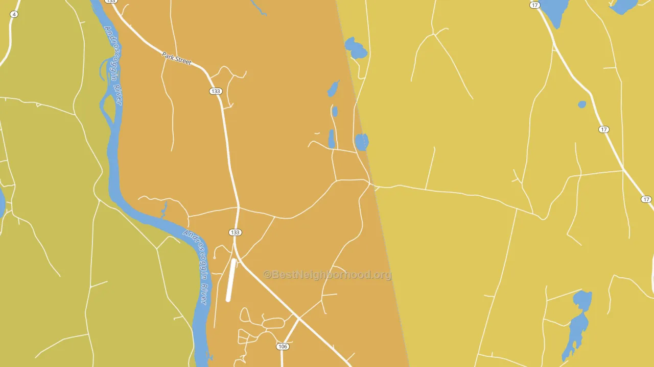 Map of the best neighborhoods in the East Livermore area, with better matches in green and worse matches in red