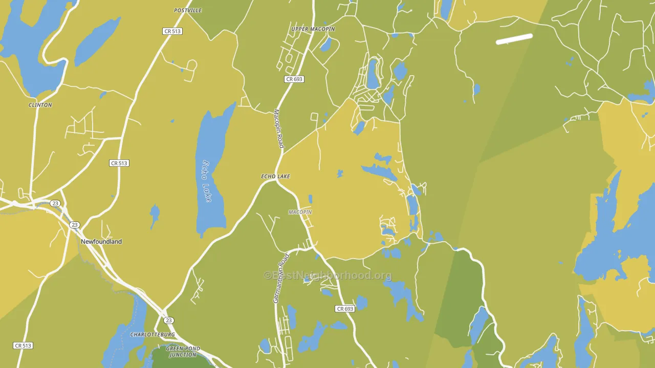 Map of the best neighborhoods in the Echo Lake area, with better matches in green and worse matches in red