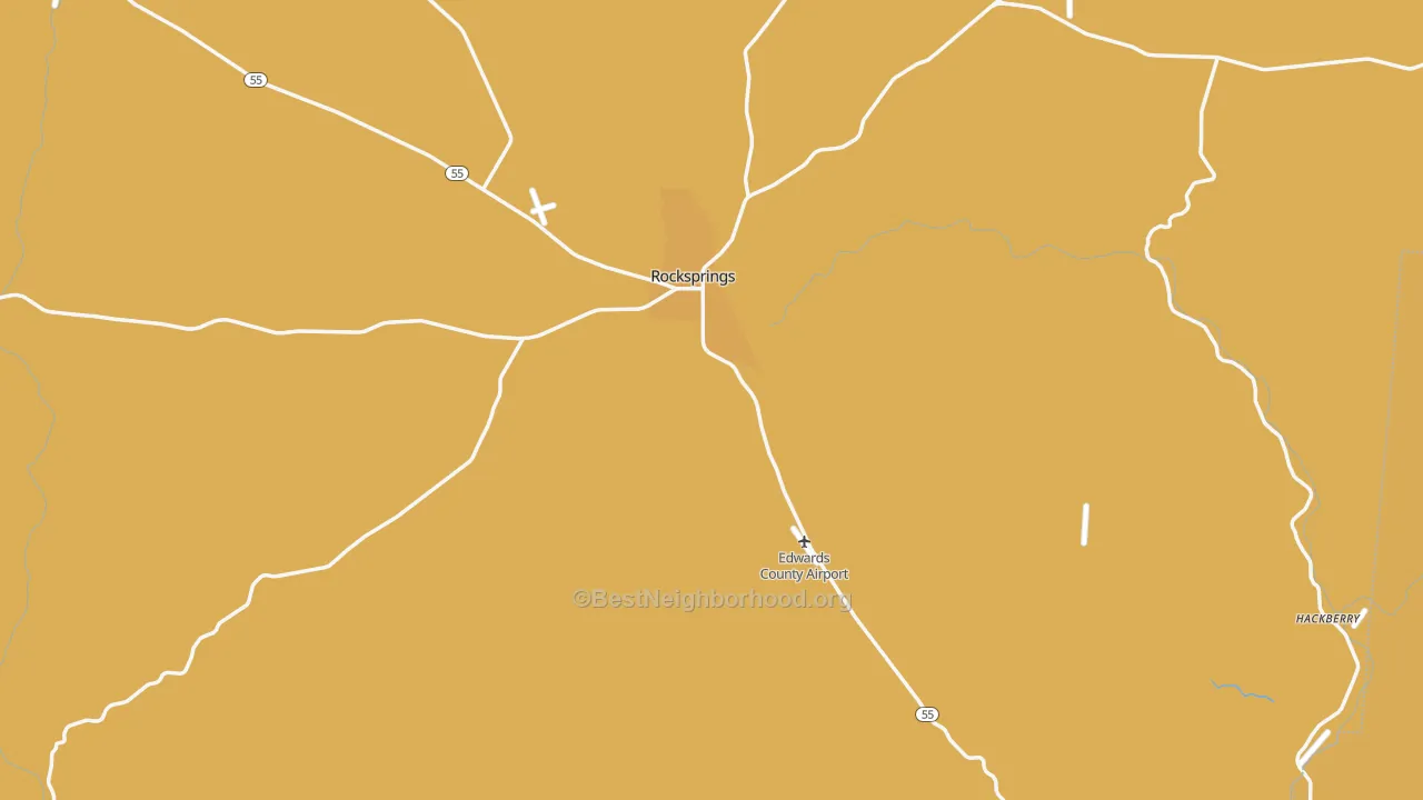 Map of the best neighborhoods in the Edwards County area, with better matches in green and worse matches in red