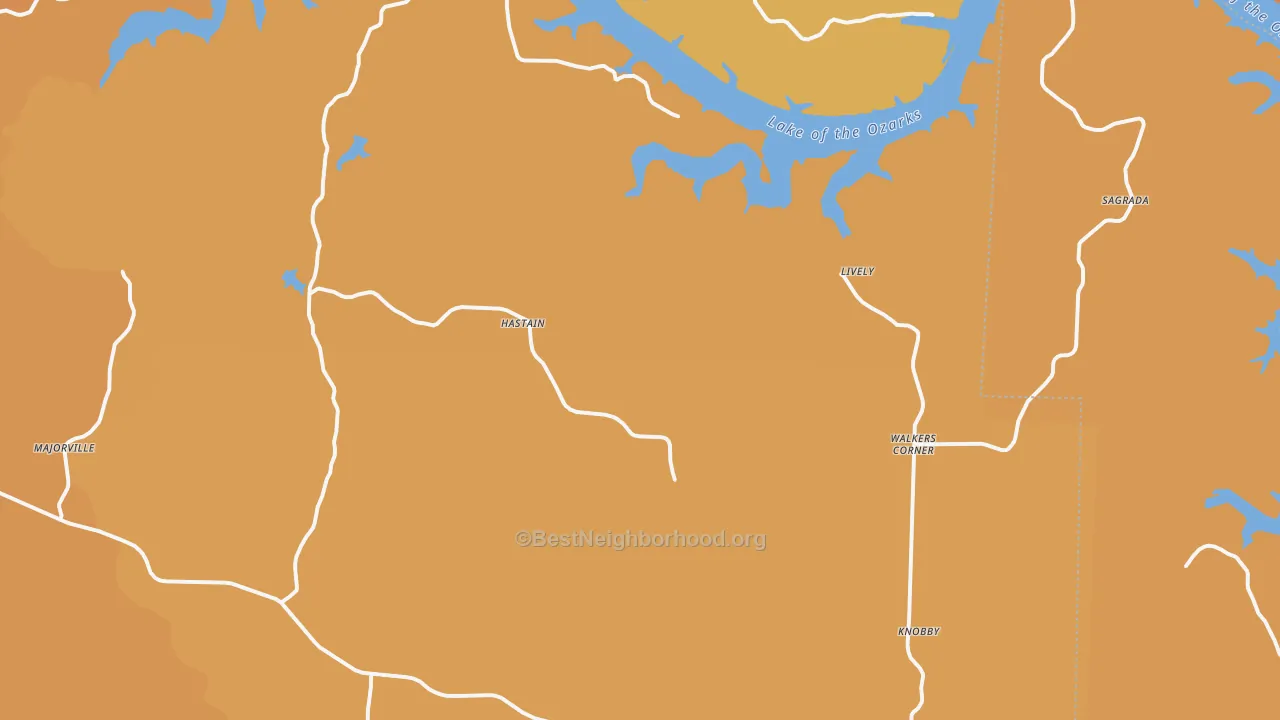 Map of the best neighborhoods in the Edwards area, with better matches in green and worse matches in red