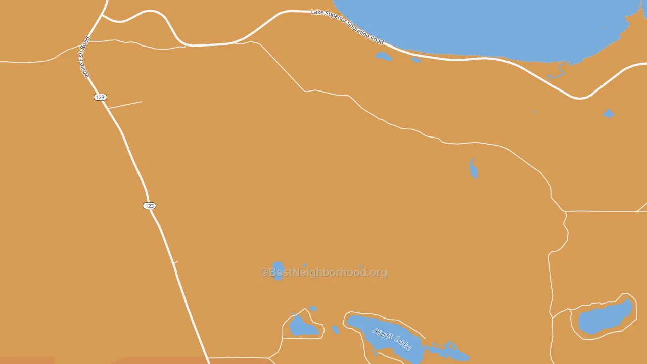 Map of the best neighborhoods in the Emerson area, with better matches in green and worse matches in red
