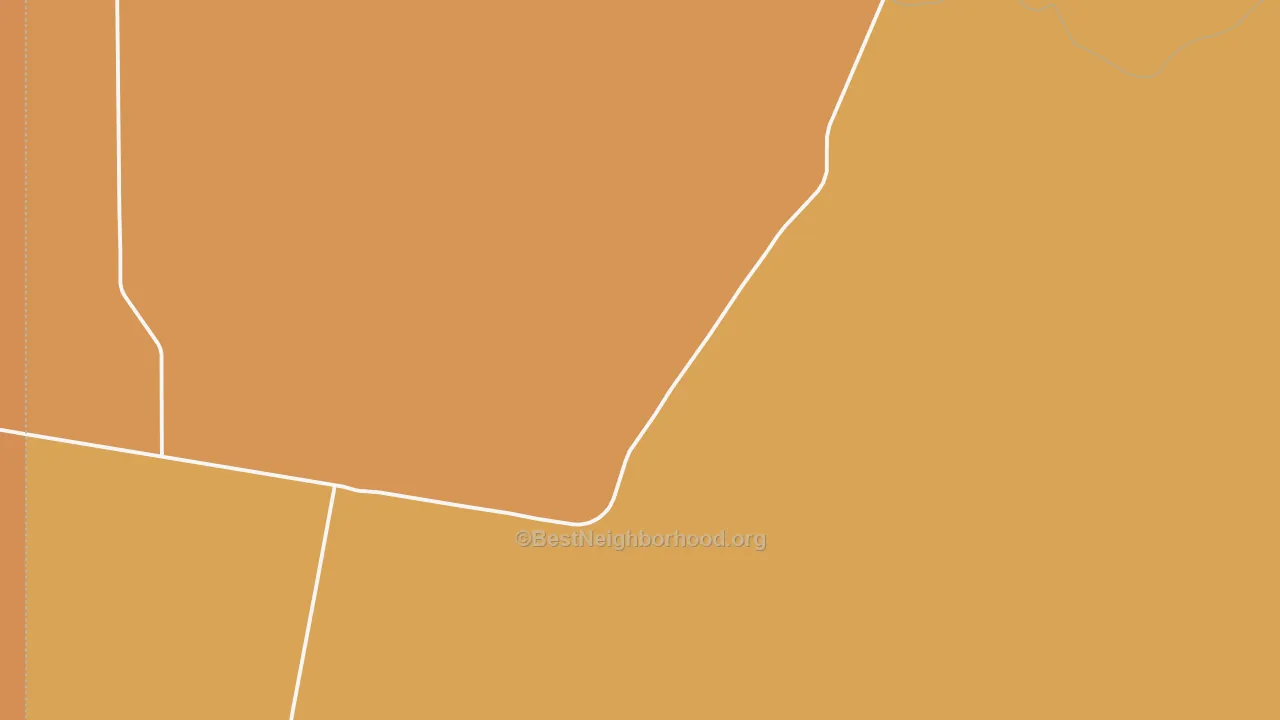 Map of the best neighborhoods in the Escobas area, with better matches in green and worse matches in red