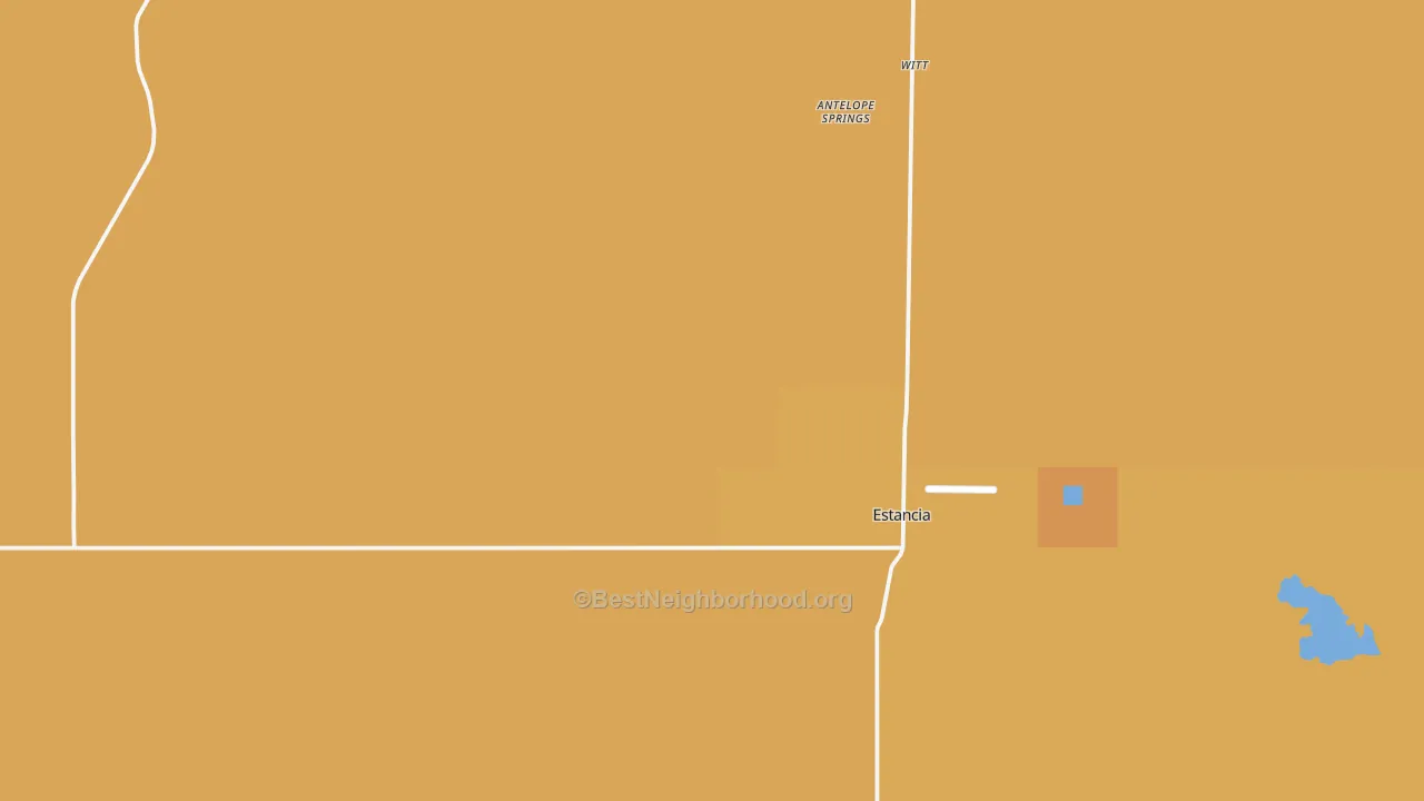 Map of the best neighborhoods in the Estancia area, with better matches in green and worse matches in red