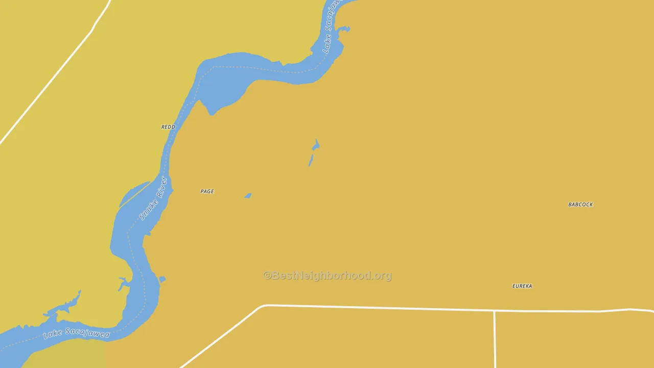Map of the best neighborhoods in the Eureka area, with better matches in green and worse matches in red