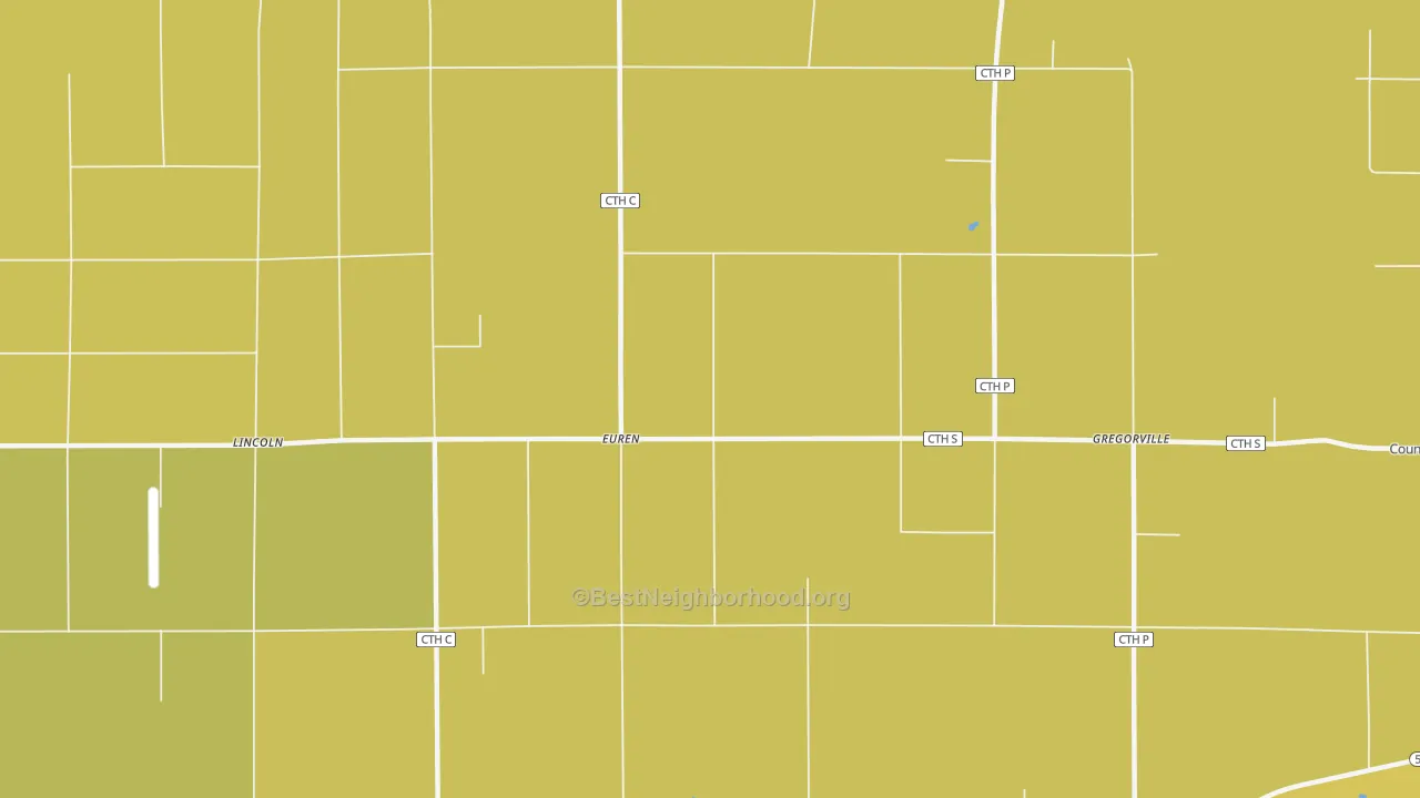Map of the best neighborhoods in the Euren area, with better matches in green and worse matches in red