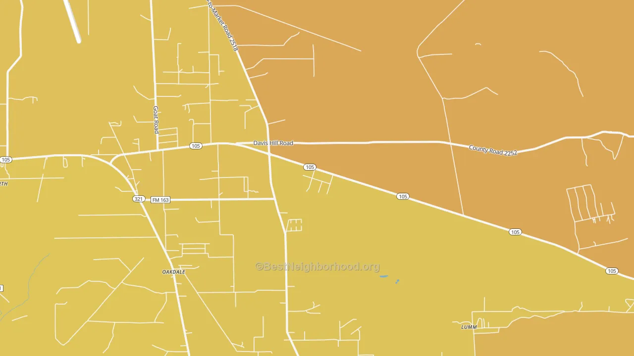 Map of the best neighborhoods in the Evergreen area, with better matches in green and worse matches in red