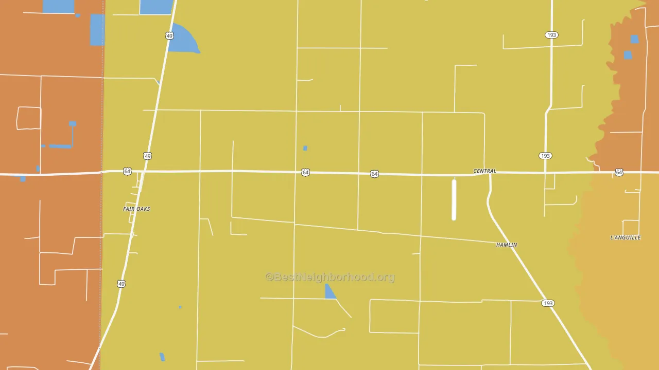 Map of the best neighborhoods in the Fair Oaks area, with better matches in green and worse matches in red