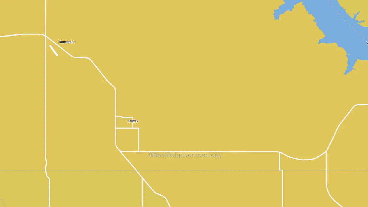 Map of the best neighborhoods in the Fairfax area, with better matches in green and worse matches in red