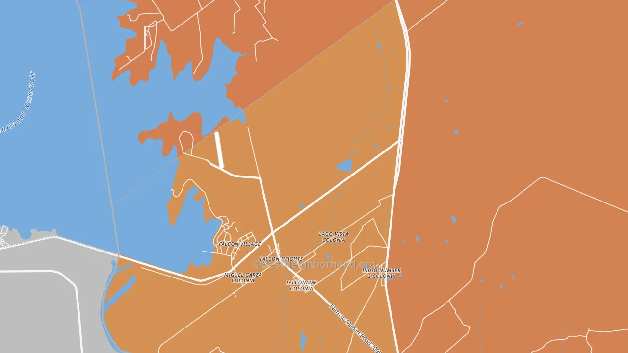 Map of the best neighborhoods in the Falcon Heights area, with better matches in green and worse matches in red