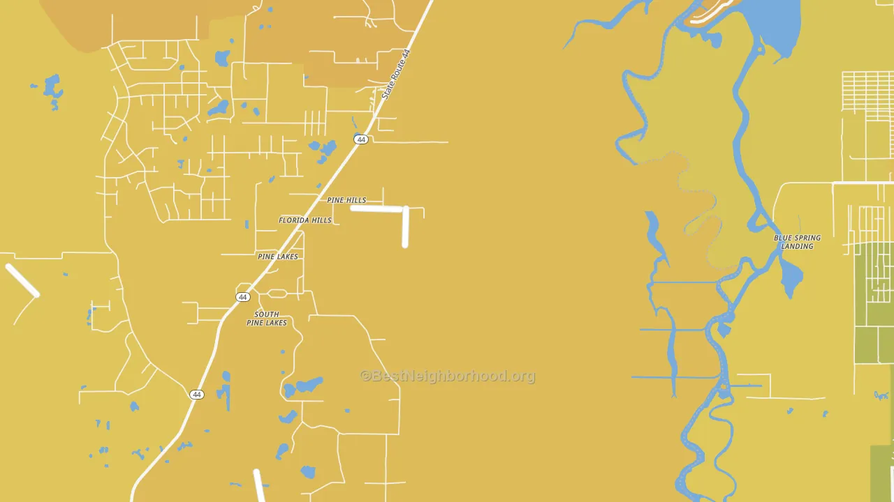 Map of the best neighborhoods in the Fatio area, with better matches in green and worse matches in red