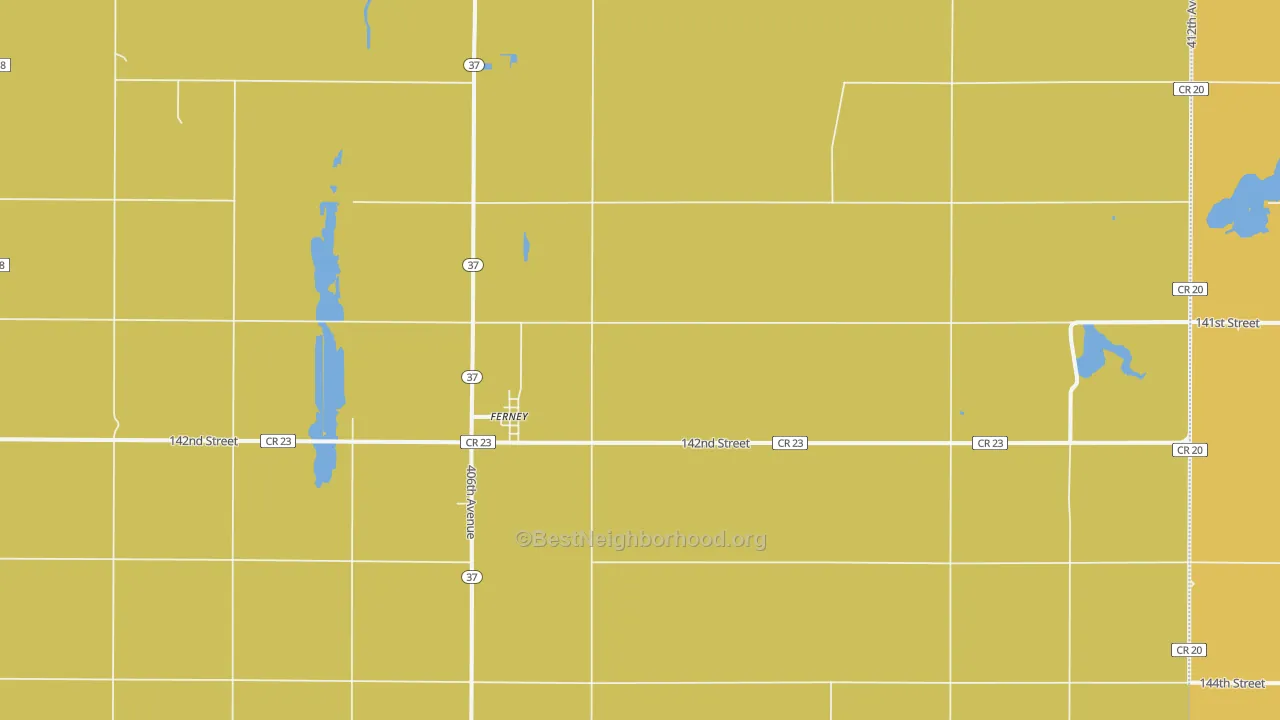 Map of the best neighborhoods in the Ferney area, with better matches in green and worse matches in red