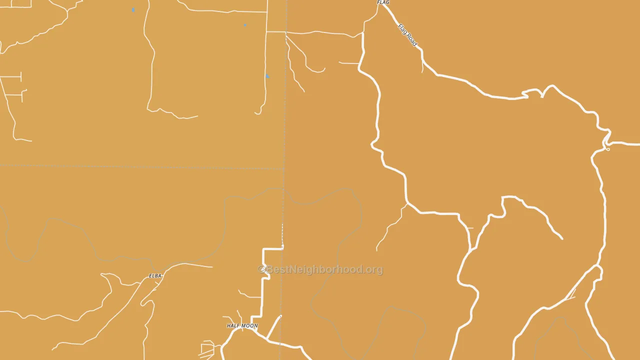 Map of the best neighborhoods in the Flag area, with better matches in green and worse matches in red