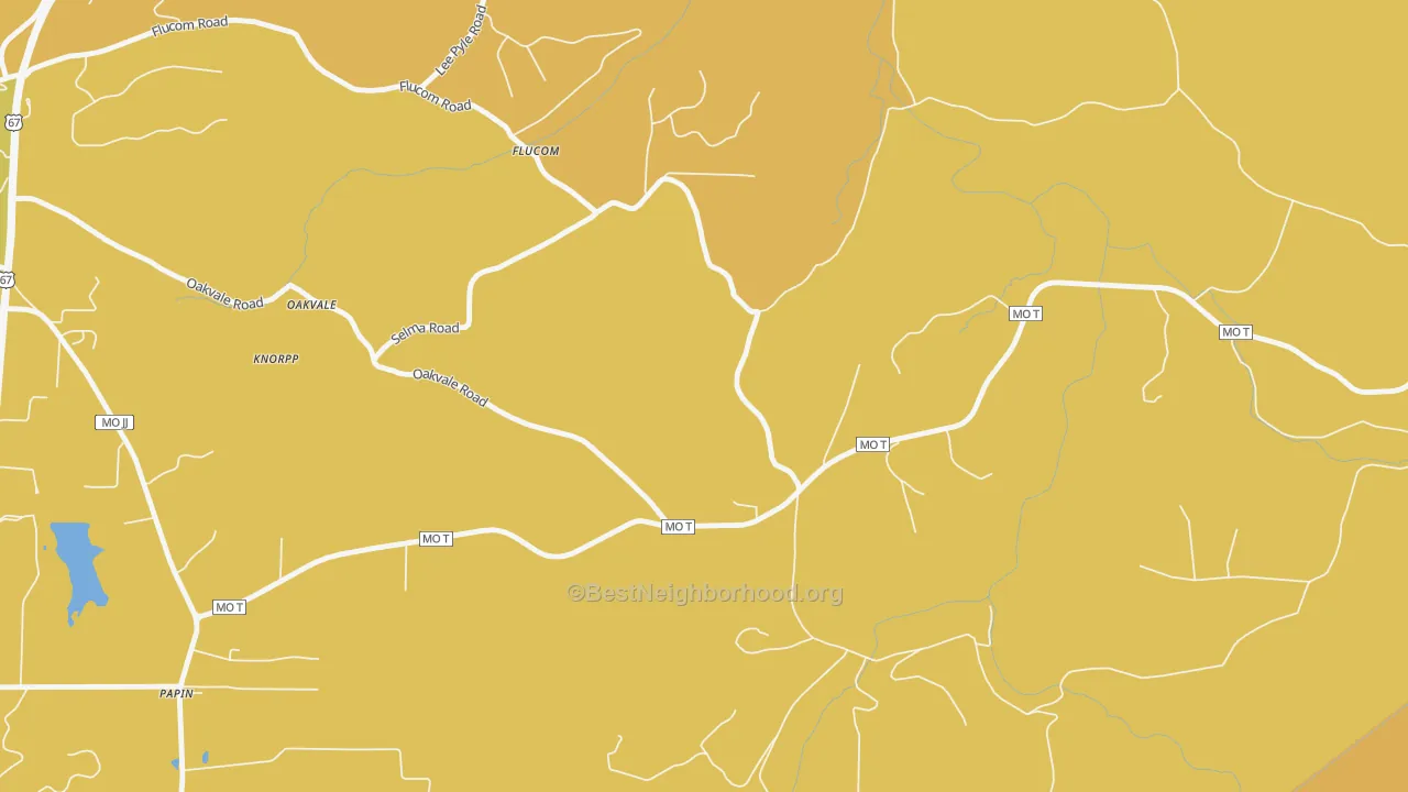 Map of the best neighborhoods in the Flucom area, with better matches in green and worse matches in red