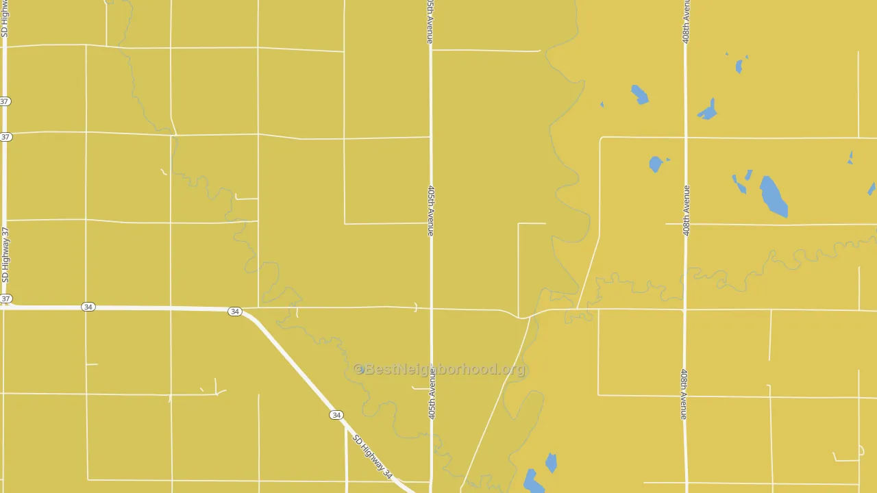 Map of the best neighborhoods in the Forestburg area, with better matches in green and worse matches in red