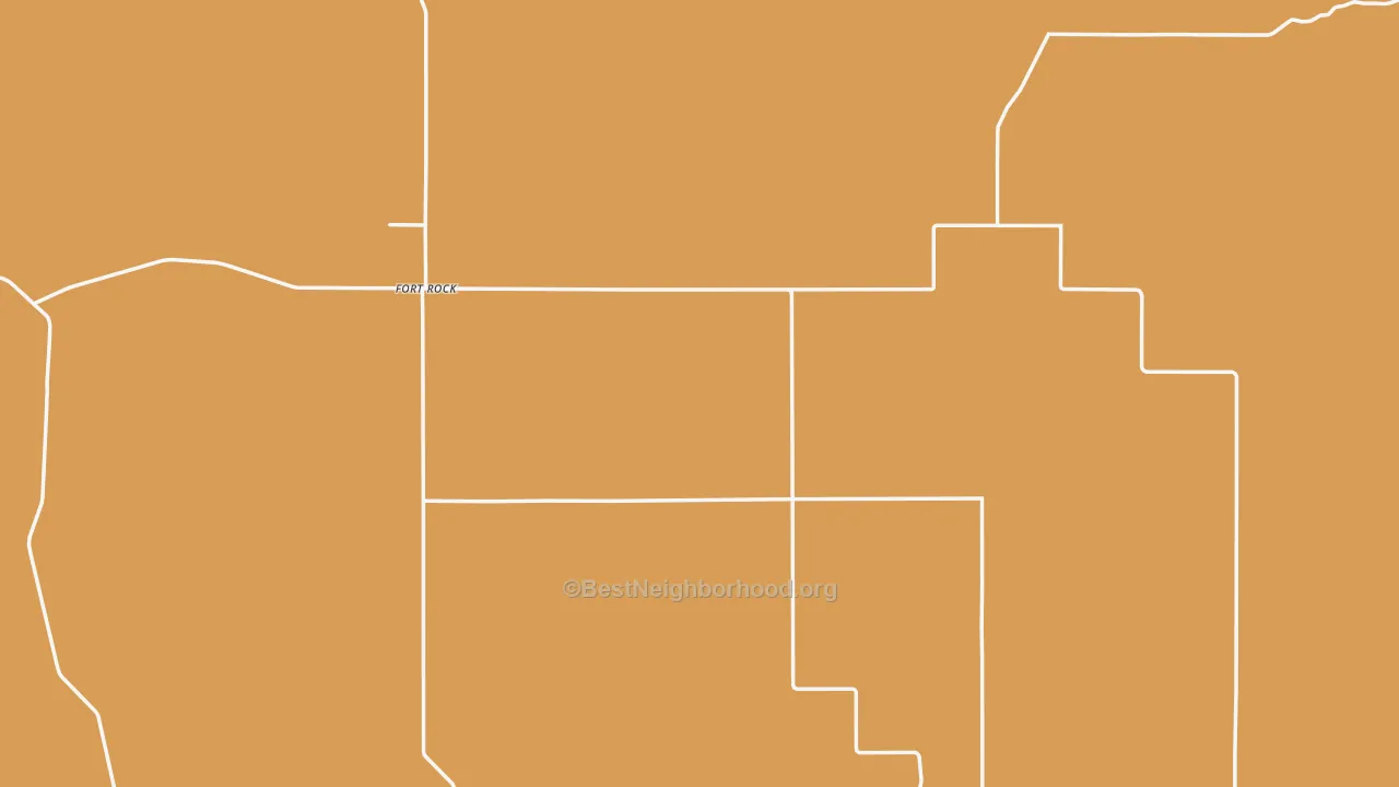 Map of the best neighborhoods in the Fort Rock area, with better matches in green and worse matches in red
