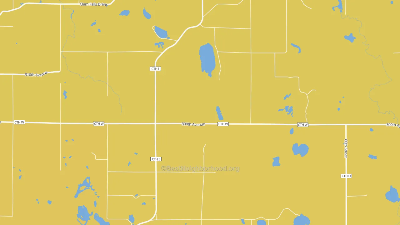 Map of the best neighborhoods in the Four Corners area, with better matches in green and worse matches in red