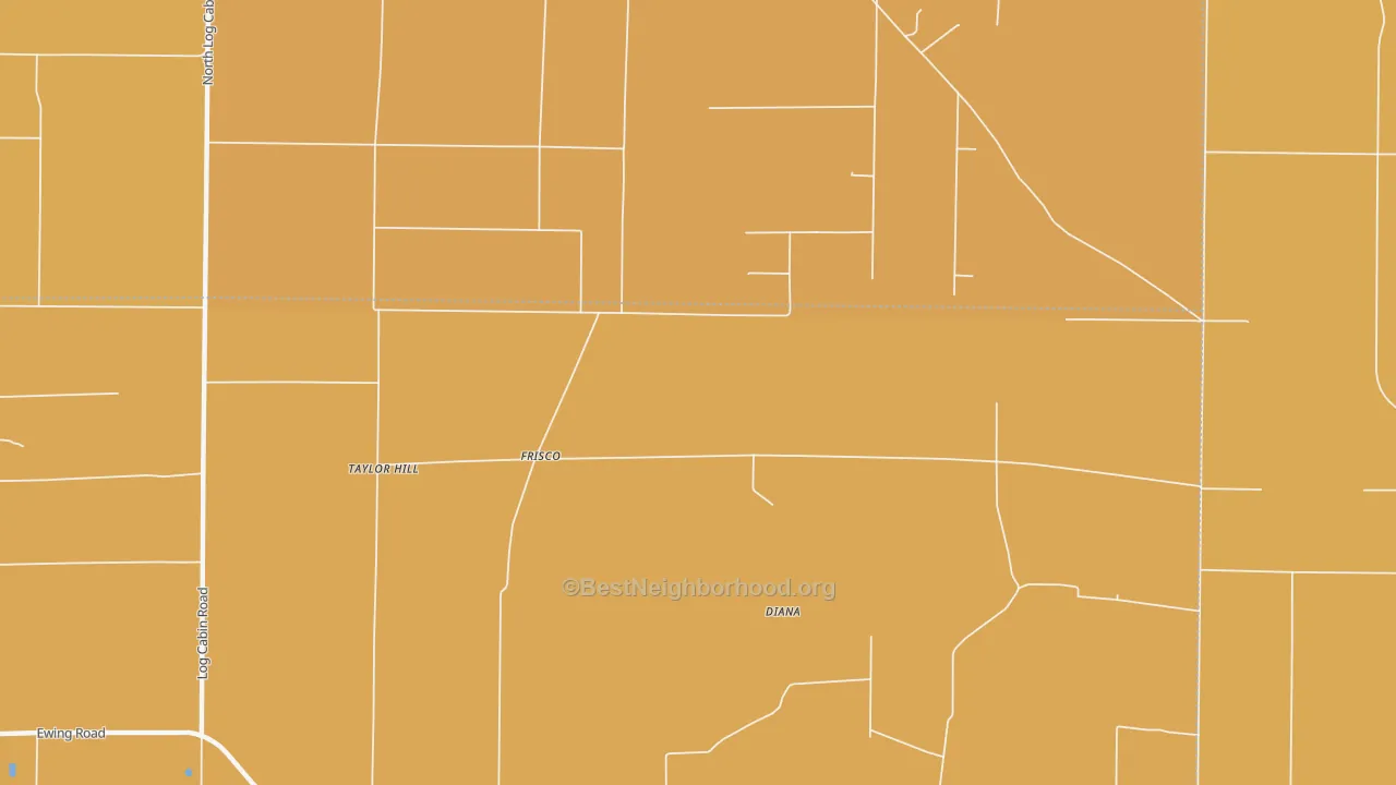 Map of the best neighborhoods in the Frisco area, with better matches in green and worse matches in red