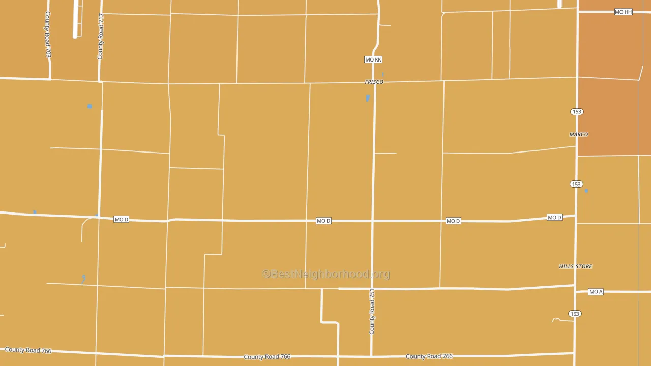 Map of the best neighborhoods in the Frisco area, with better matches in green and worse matches in red