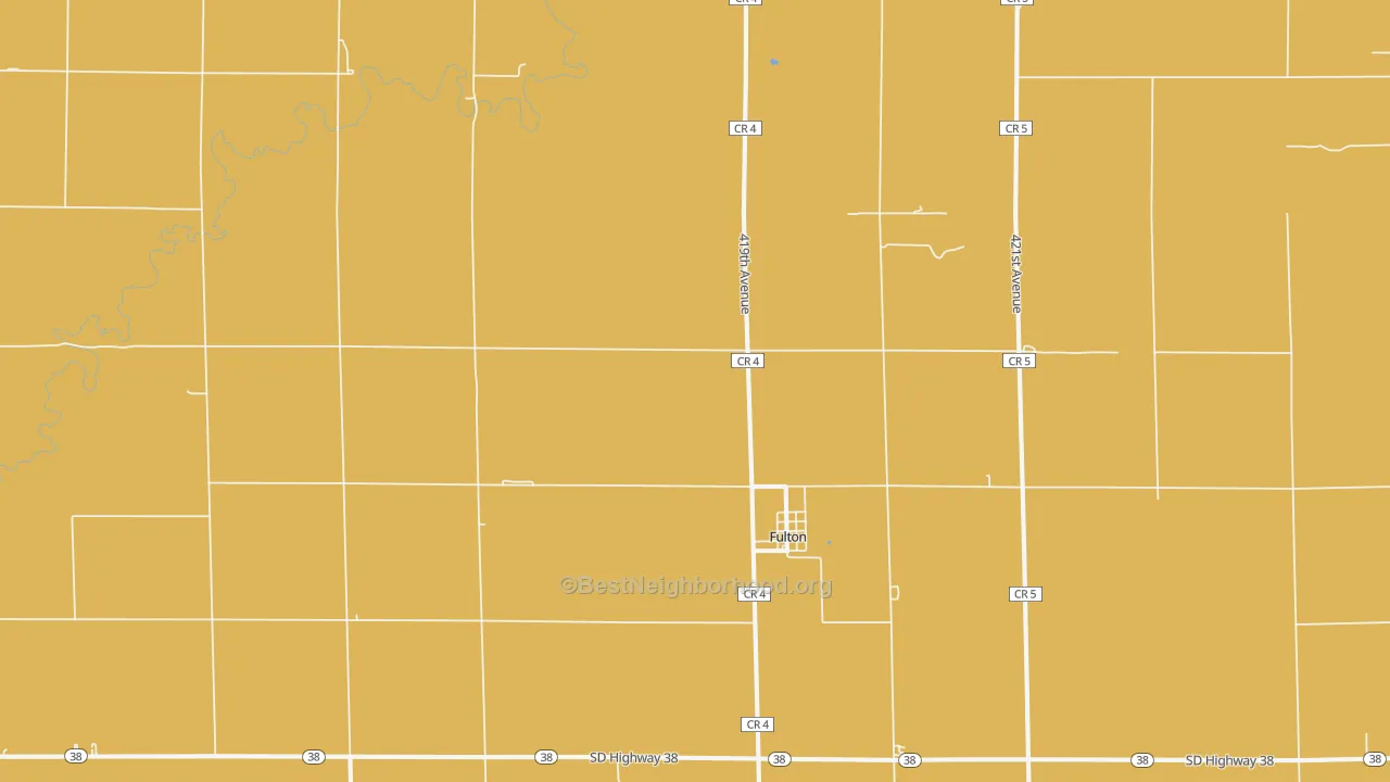 Map of the best neighborhoods in the Fulton area, with better matches in green and worse matches in red