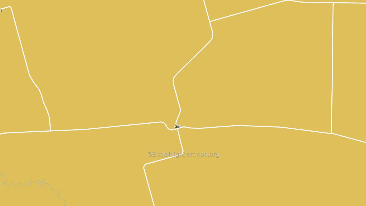 Map of the best neighborhoods in the Gail area, with better matches in green and worse matches in red