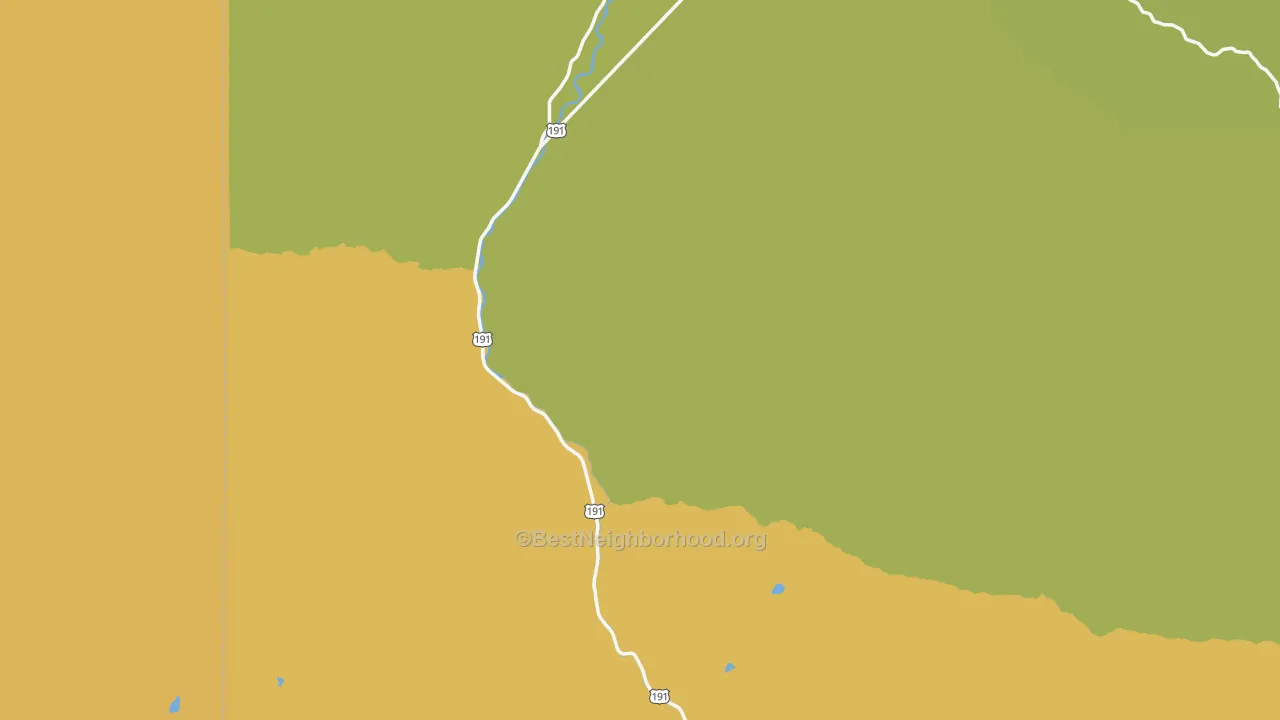 Map of the best neighborhoods in the Gallatin Gateway area, with better matches in green and worse matches in red