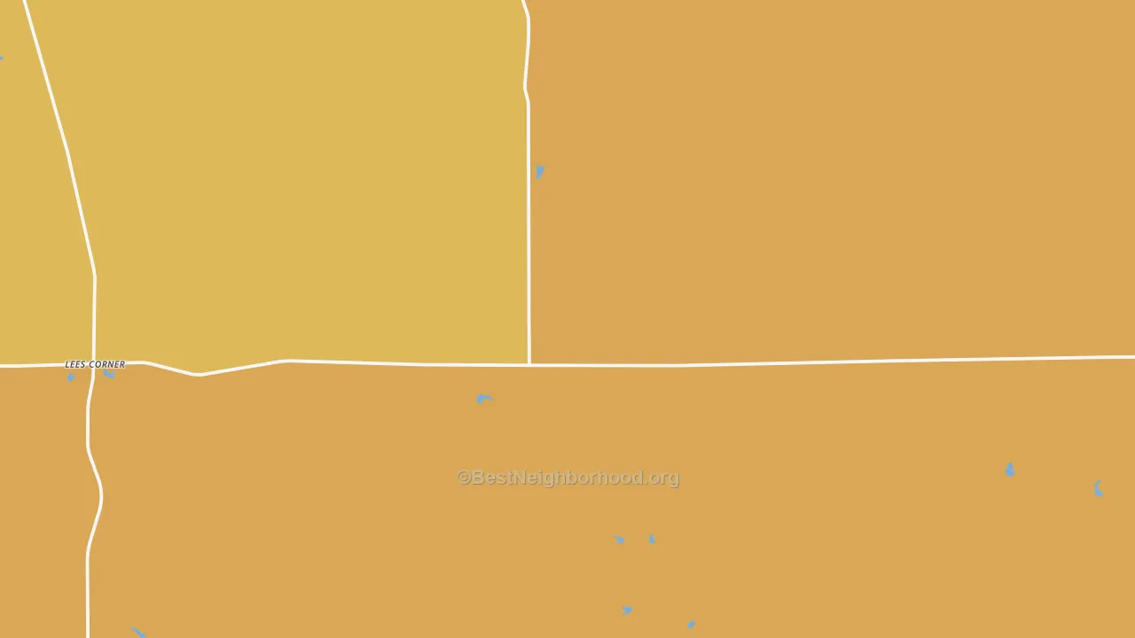 Map of the best neighborhoods in the Gann Valley area, with better matches in green and worse matches in red