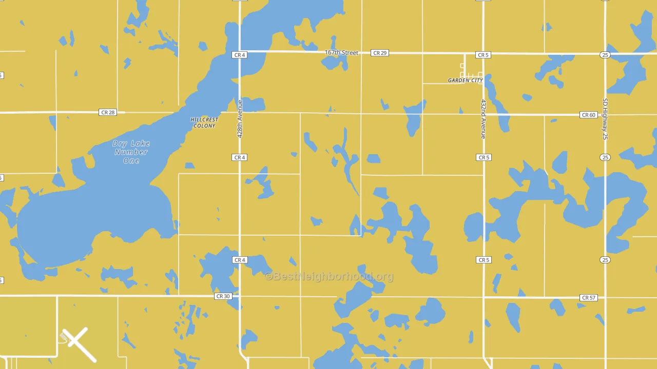 Map of the best neighborhoods in the Garden City area, with better matches in green and worse matches in red