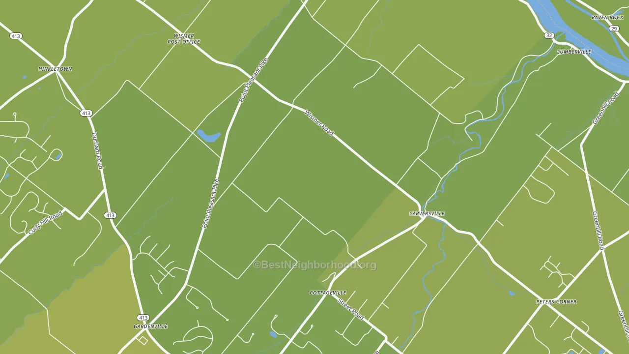 Map of the best neighborhoods in the Gardenville area, with better matches in green and worse matches in red