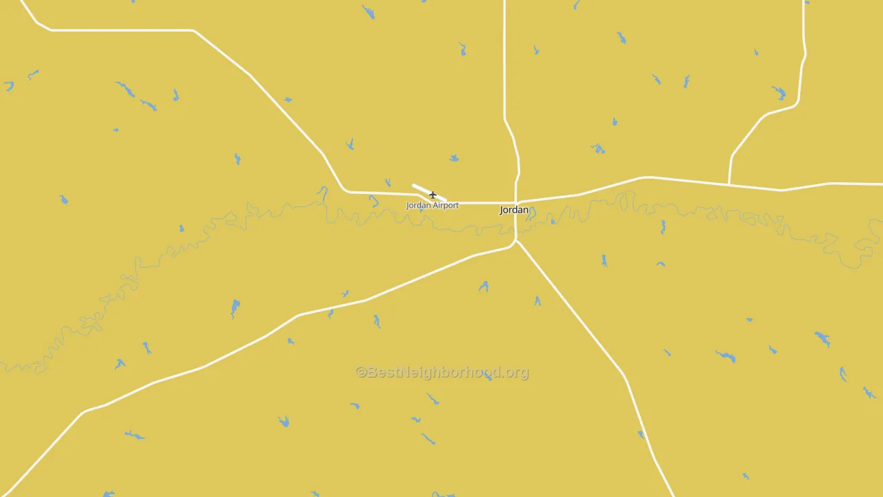 Map of the best neighborhoods in the Garfield County area, with better matches in green and worse matches in red