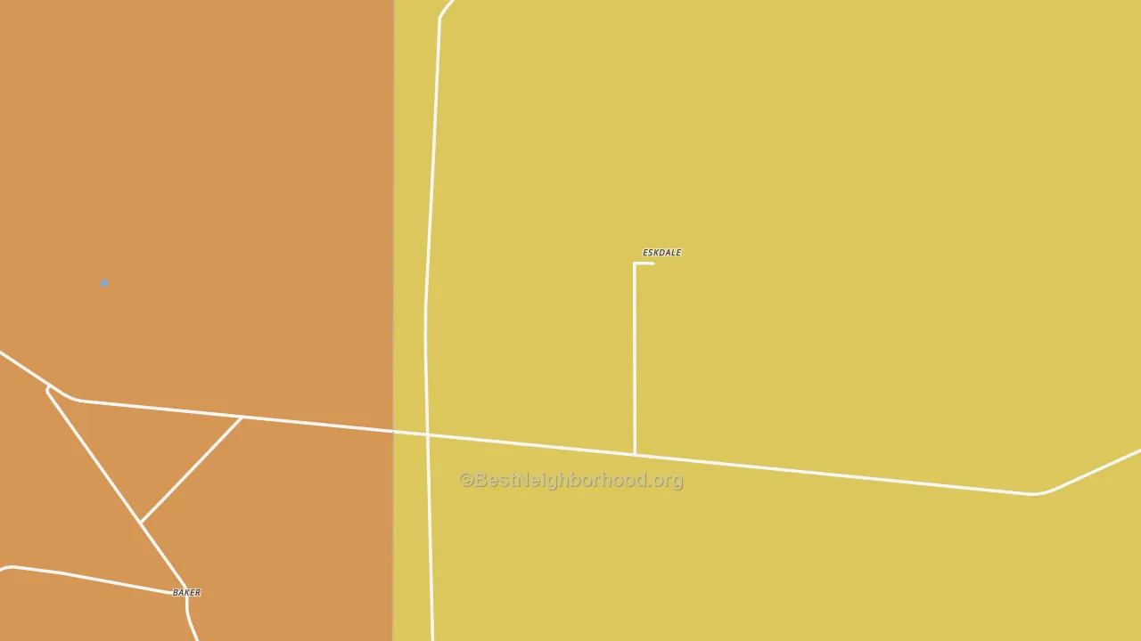 Map of the best neighborhoods in the Garrison area, with better matches in green and worse matches in red