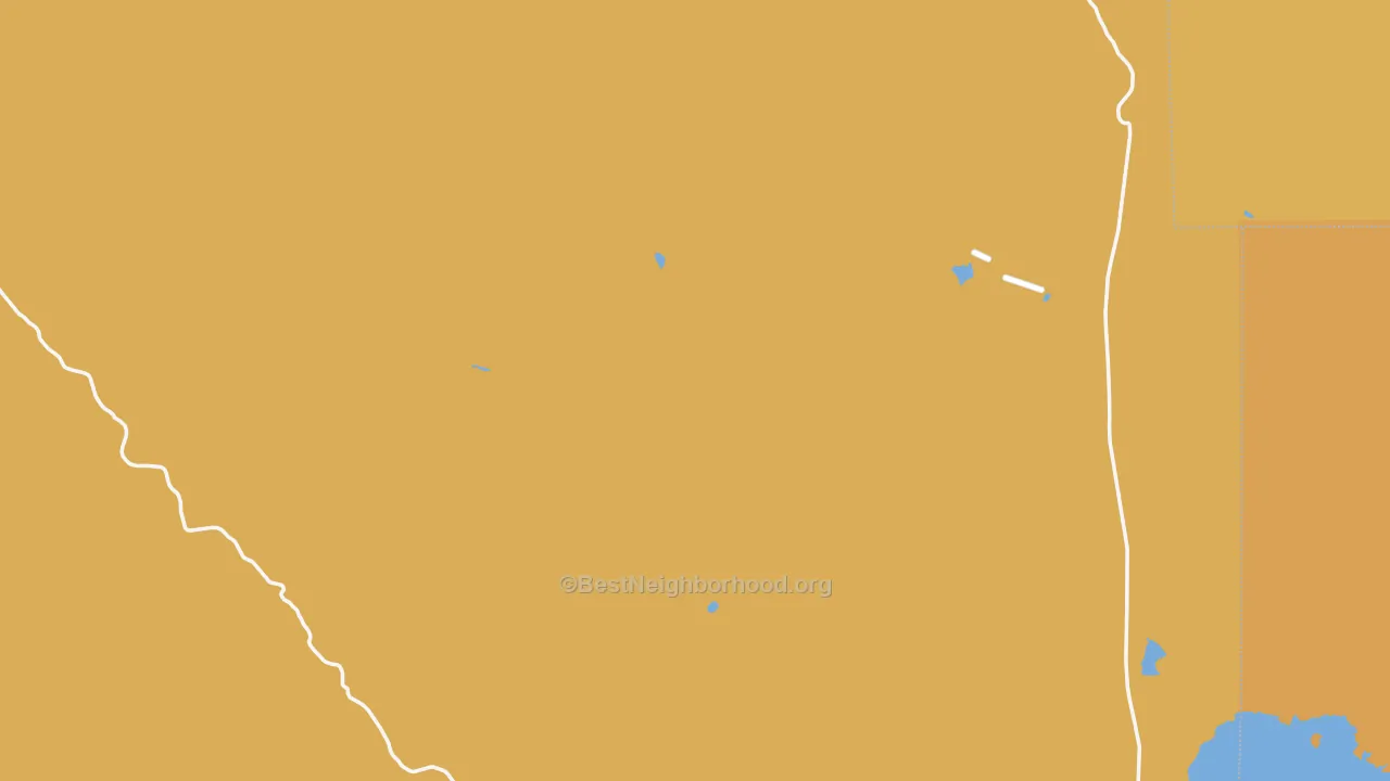 Map of the best neighborhoods in the Gerlach area, with better matches in green and worse matches in red