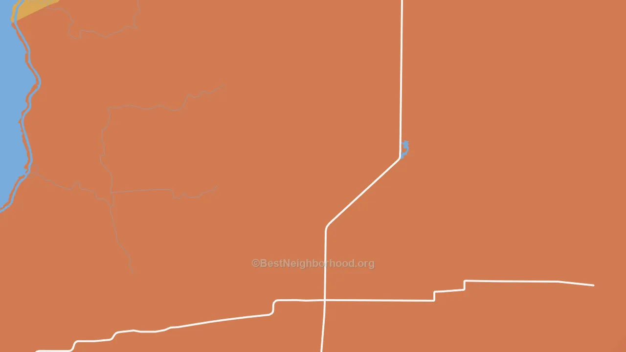 Map of the best neighborhoods in the Gibbstown area, with better matches in green and worse matches in red