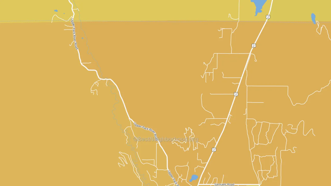 Map of the best neighborhoods in the Glengary area, with better matches in green and worse matches in red