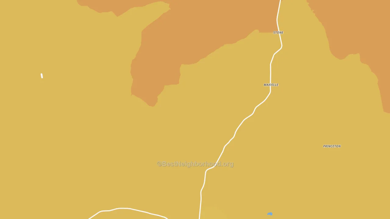Map of the best neighborhoods in the Granite County area, with better matches in green and worse matches in red
