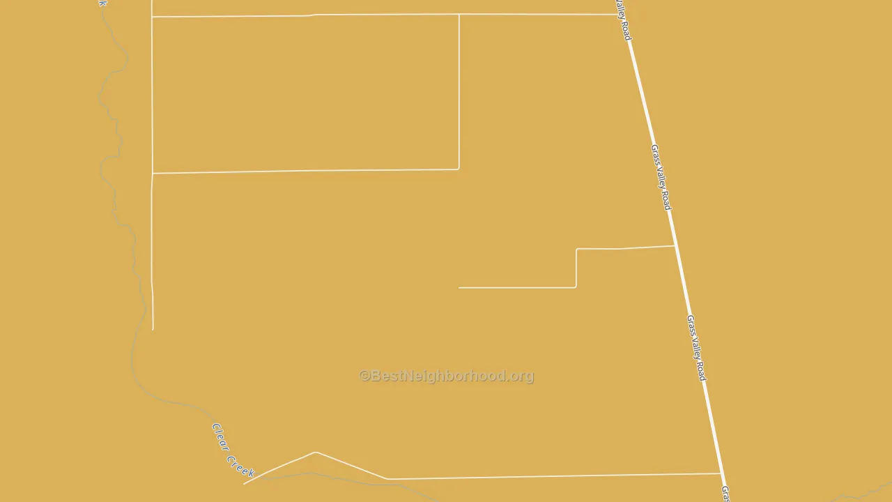 Map of the best neighborhoods in the Grass Valley area, with better matches in green and worse matches in red