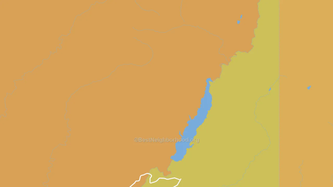 Map of the best neighborhoods in the Grisdale area, with better matches in green and worse matches in red