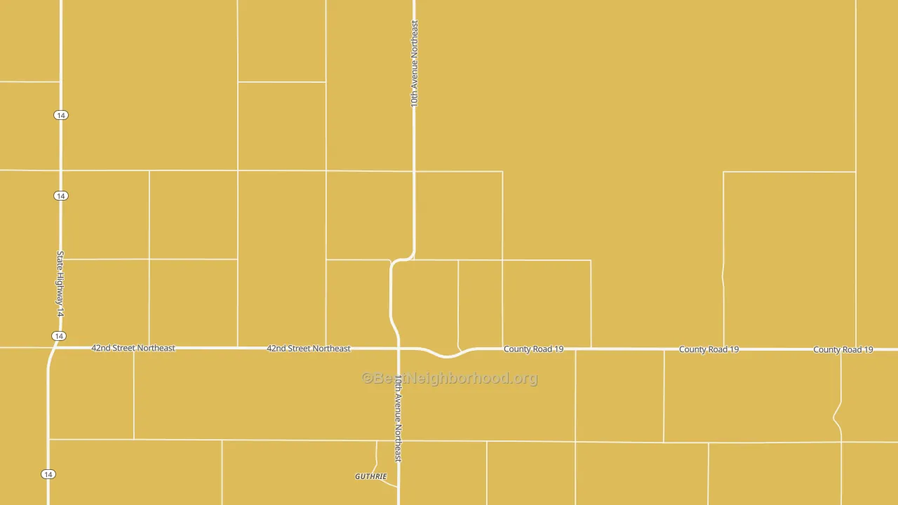 Map of the best neighborhoods in the Guthrie area, with better matches in green and worse matches in red