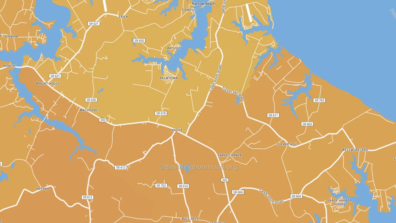 Map of the best neighborhoods in the Hague area, with better matches in green and worse matches in red