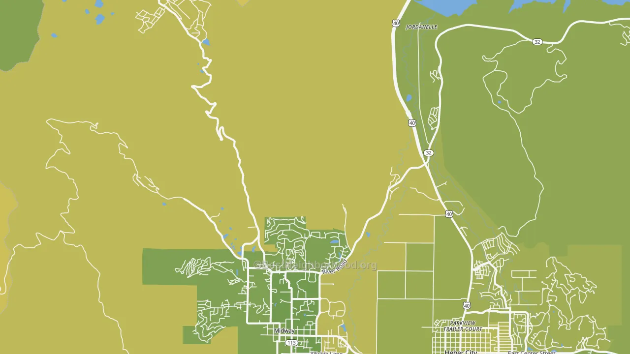 Map of the best neighborhoods in the Hailstone area, with better matches in green and worse matches in red