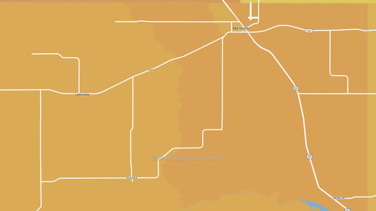 Map of the best neighborhoods in the Hall County area, with better matches in green and worse matches in red