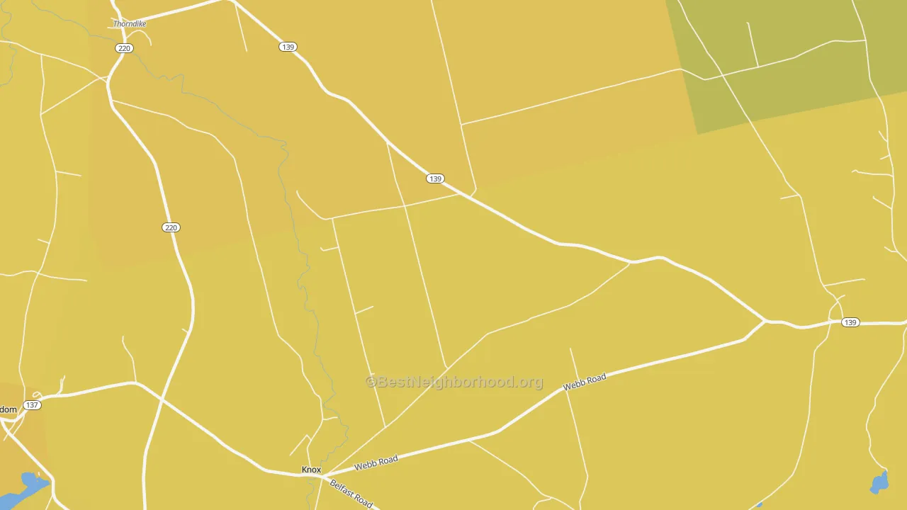 Map of the best neighborhoods in the Halldale area, with better matches in green and worse matches in red