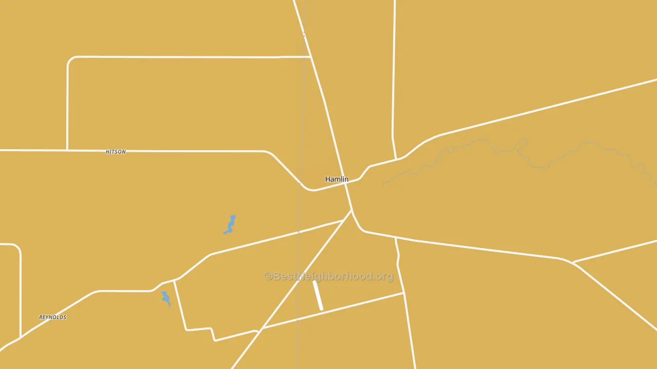 Map of the best neighborhoods in the Hamlin area, with better matches in green and worse matches in red